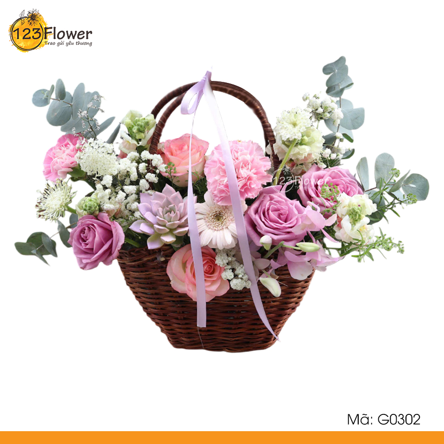 G0302 | Giỏ hoa 302