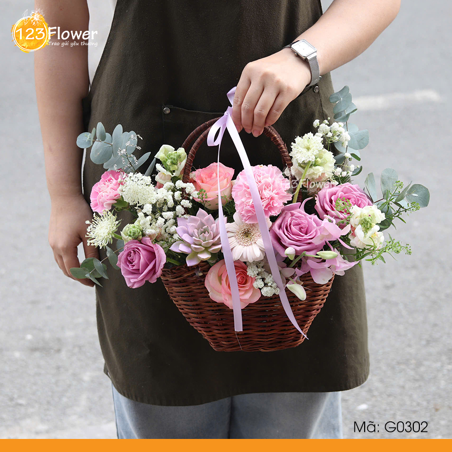 G0302 | Giỏ hoa 302