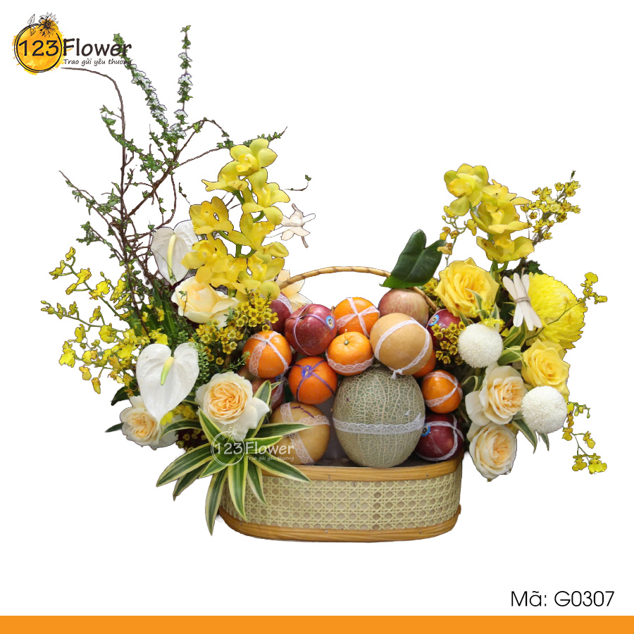 G0307 | Giỏ hoa và trái cây 307