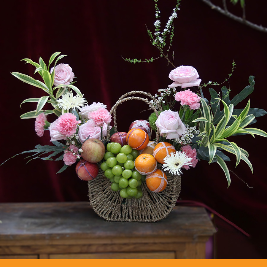 G0308 | Giỏ hoa và trái cây 308