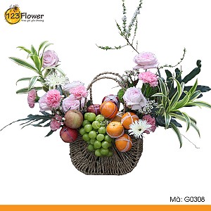 G0308 | Giỏ hoa và trái cây 308