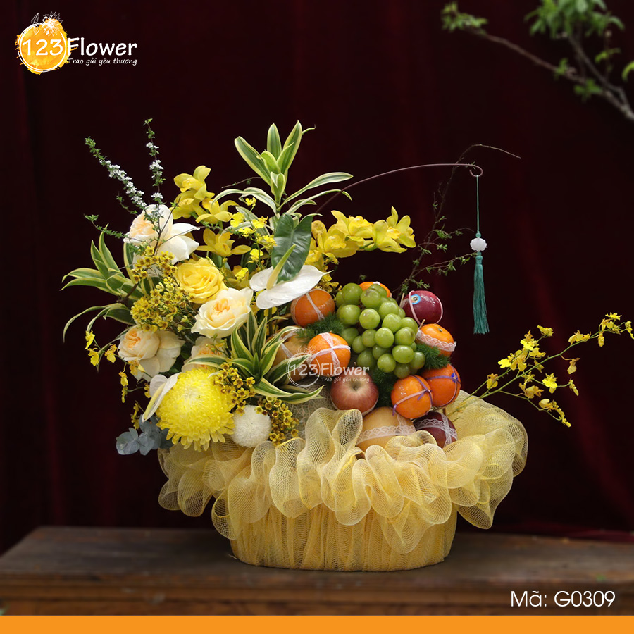 G0309 | Giỏ hoa và trái cây 309