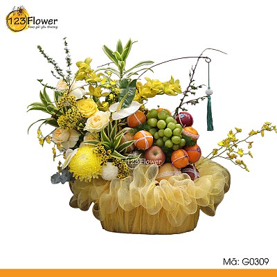 G0309 | Giỏ hoa và trái cây 309