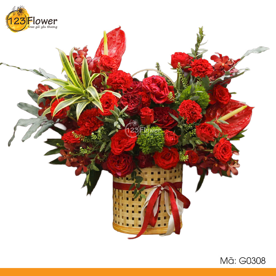G0308 | Giỏ hoa 308