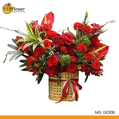 G0308 | Giỏ hoa 308