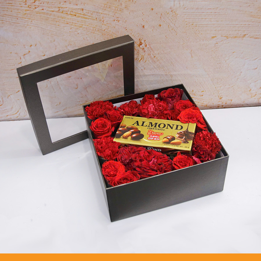 H0407 | Hộp hoa và socola 407