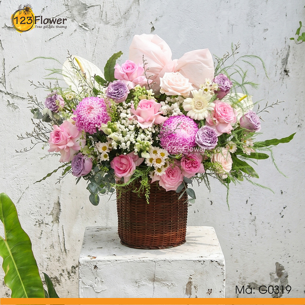 G0319 | Giỏ hoa 319