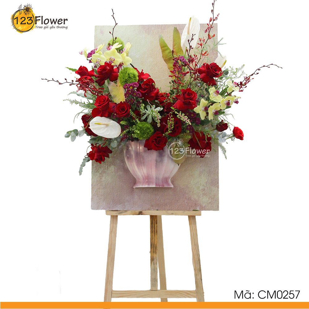 CM0257 | Kệ hoa chúc mừng 257