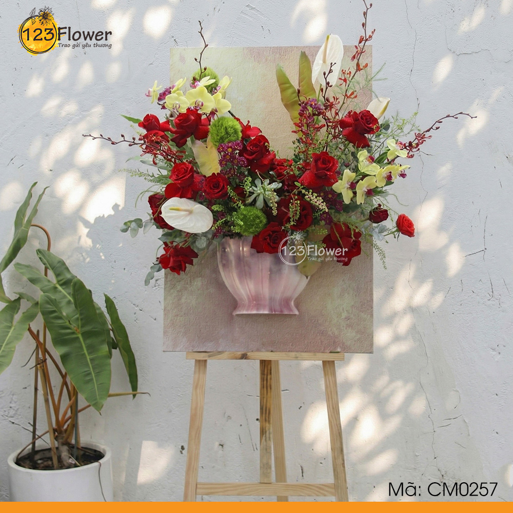 CM0257 | Kệ hoa chúc mừng 257