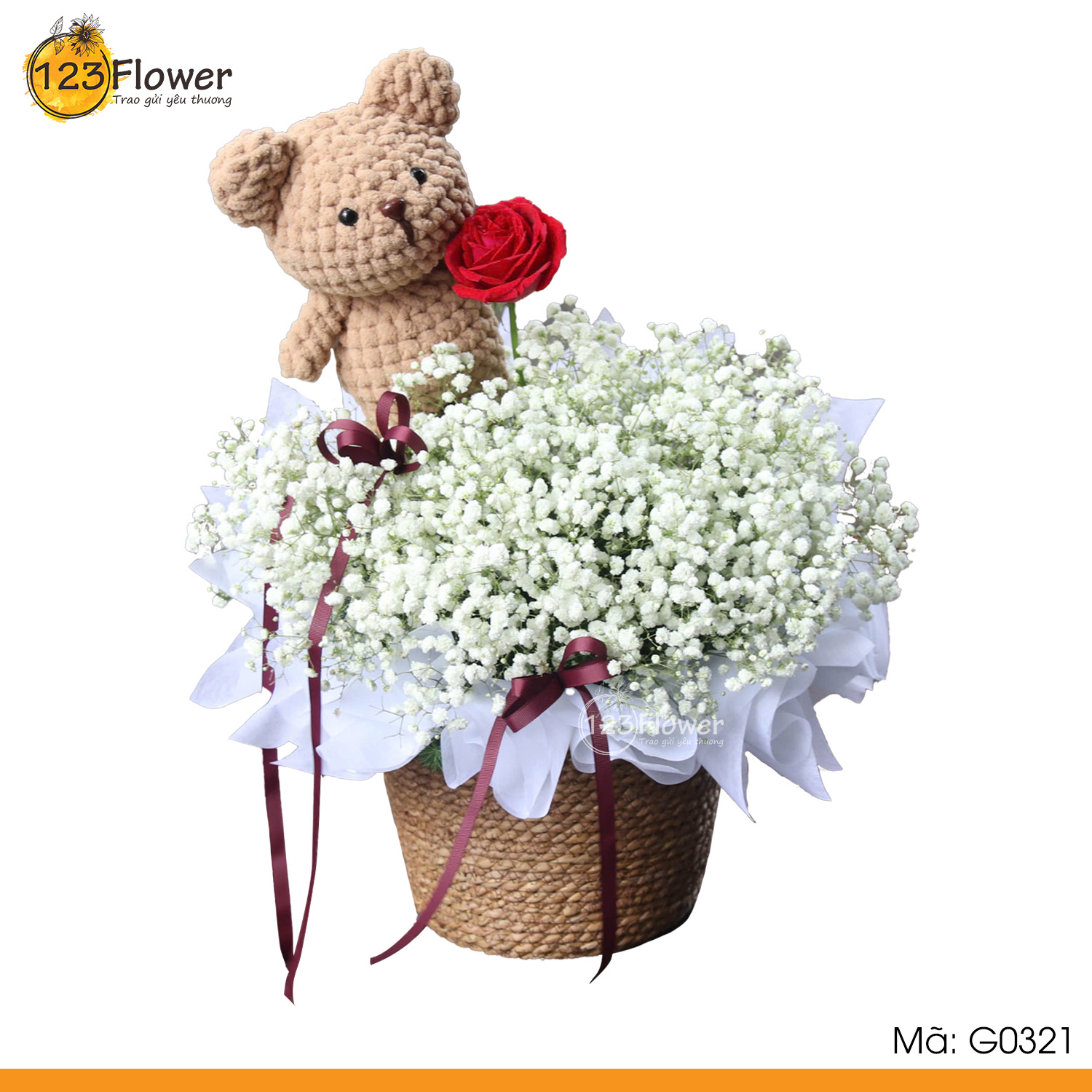 G0321 | Giỏ hoa 321 (kèm gầu bông)